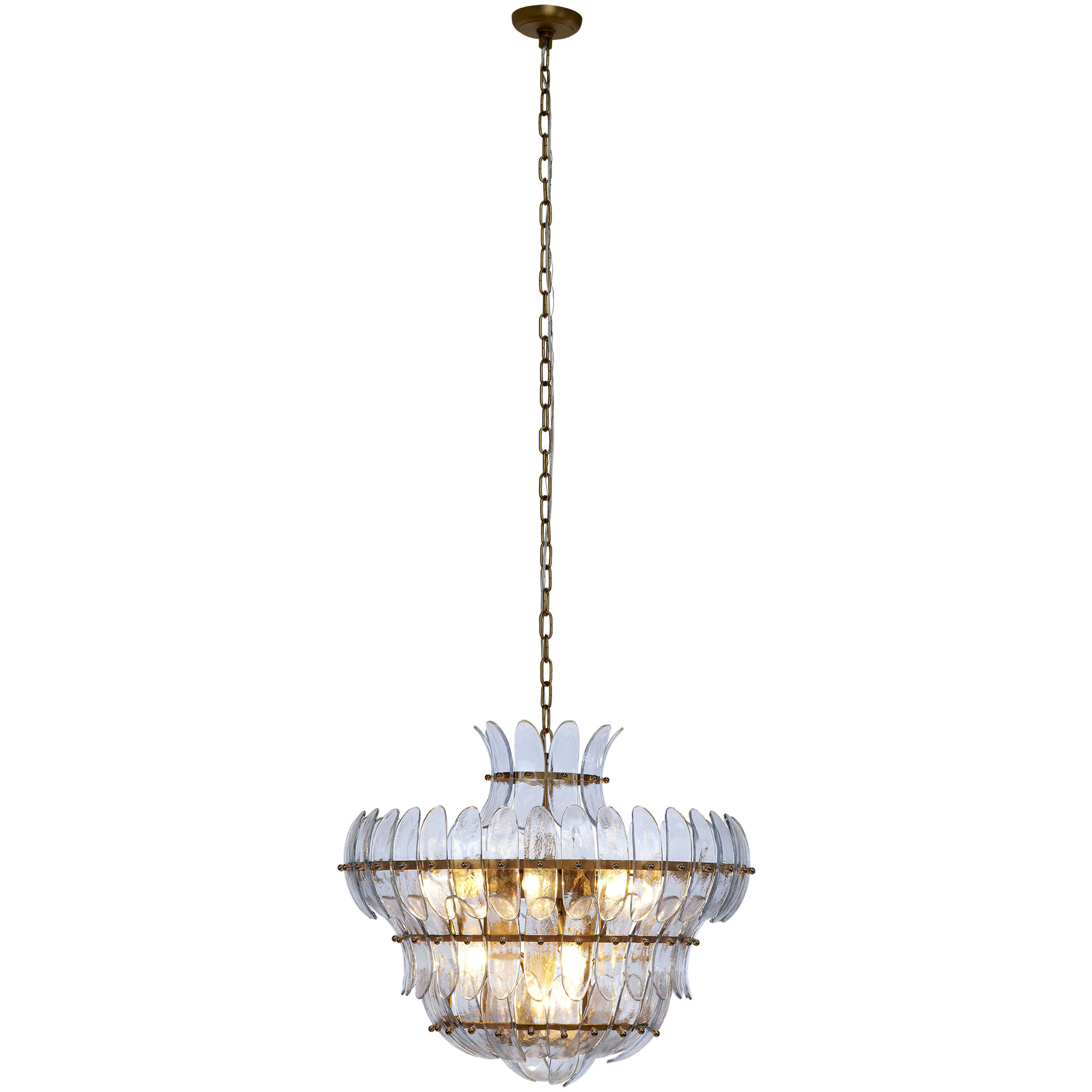 Arcade 10 Light 26 inch Brass Chandelier Ceiling Light