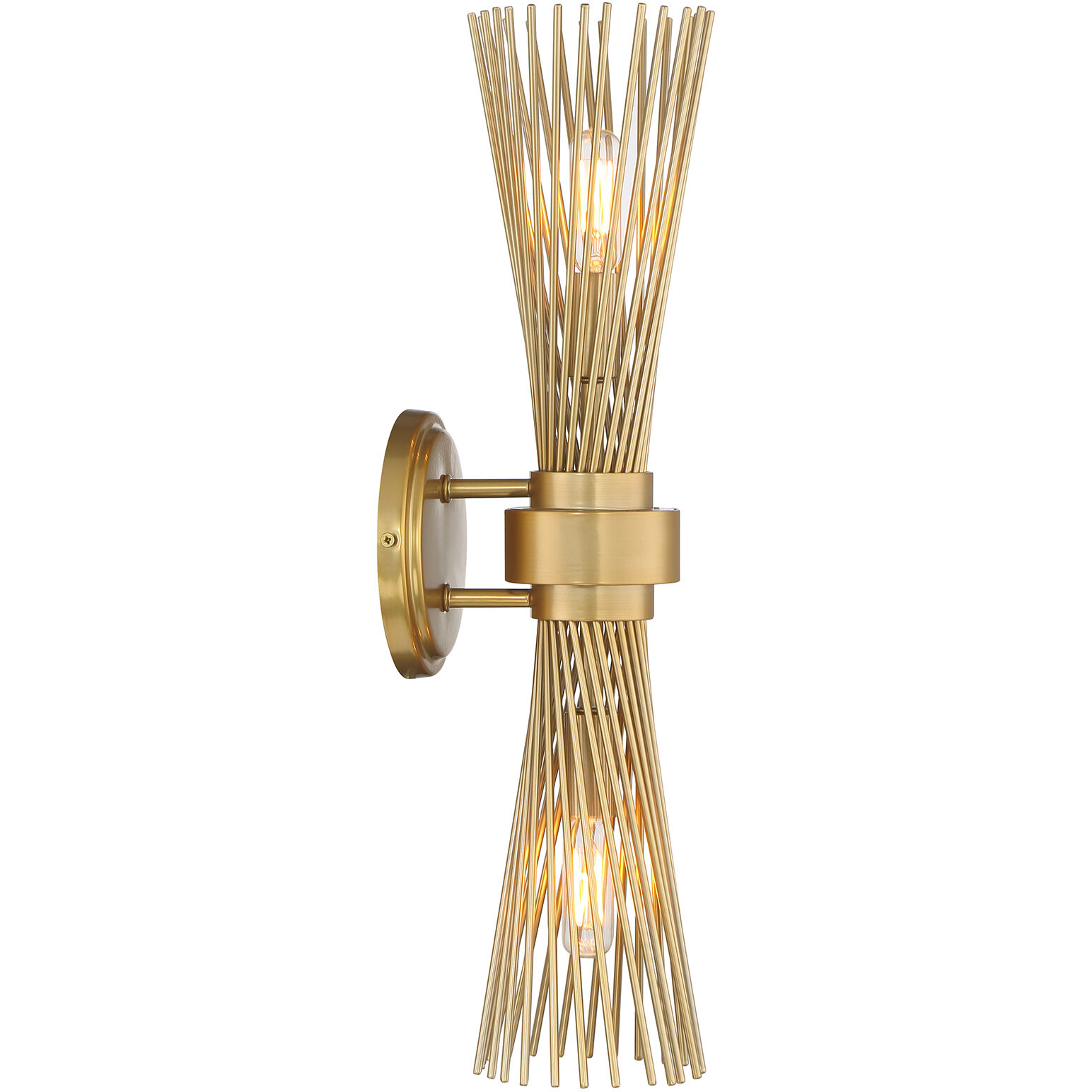 Longfellow 2 Light 5.12 inch Burnished Brass Wall Sconce Wall Light