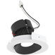 Pearl Black Reflector / Warm White Flange LED Round Adjustable Cone Retrofit in 3000K, Black / Warm White, 4" Retrofit