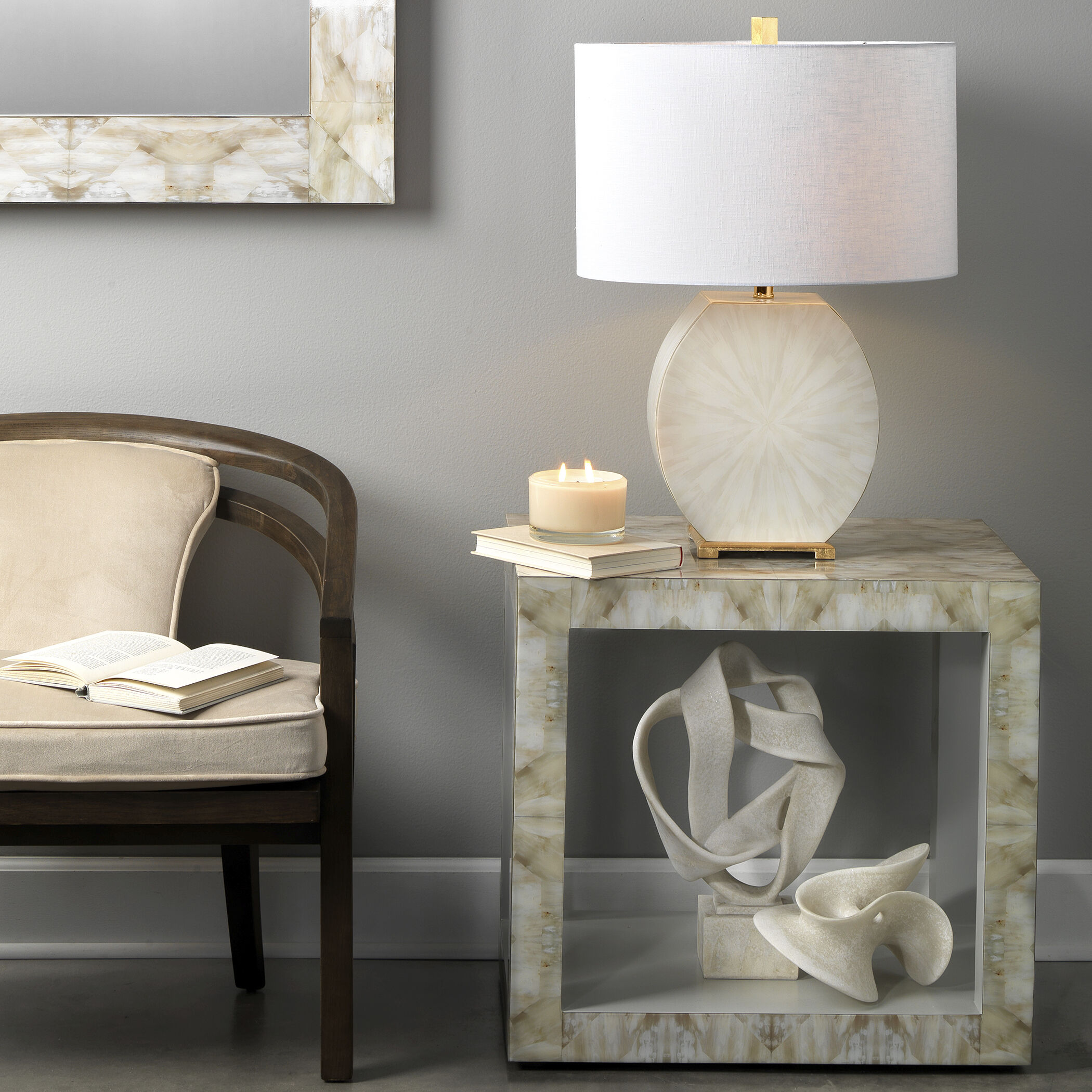 Intertwined Off White Table Object