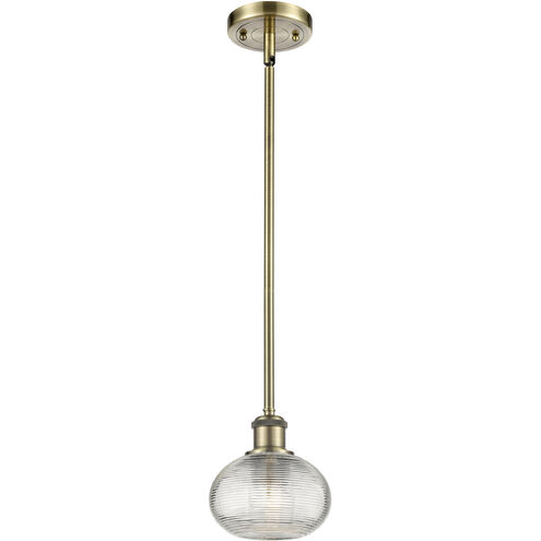 Ballston Ithaca 1 Light 6 inch Antique Brass Stem Hung Mini Pendant Ceiling Light