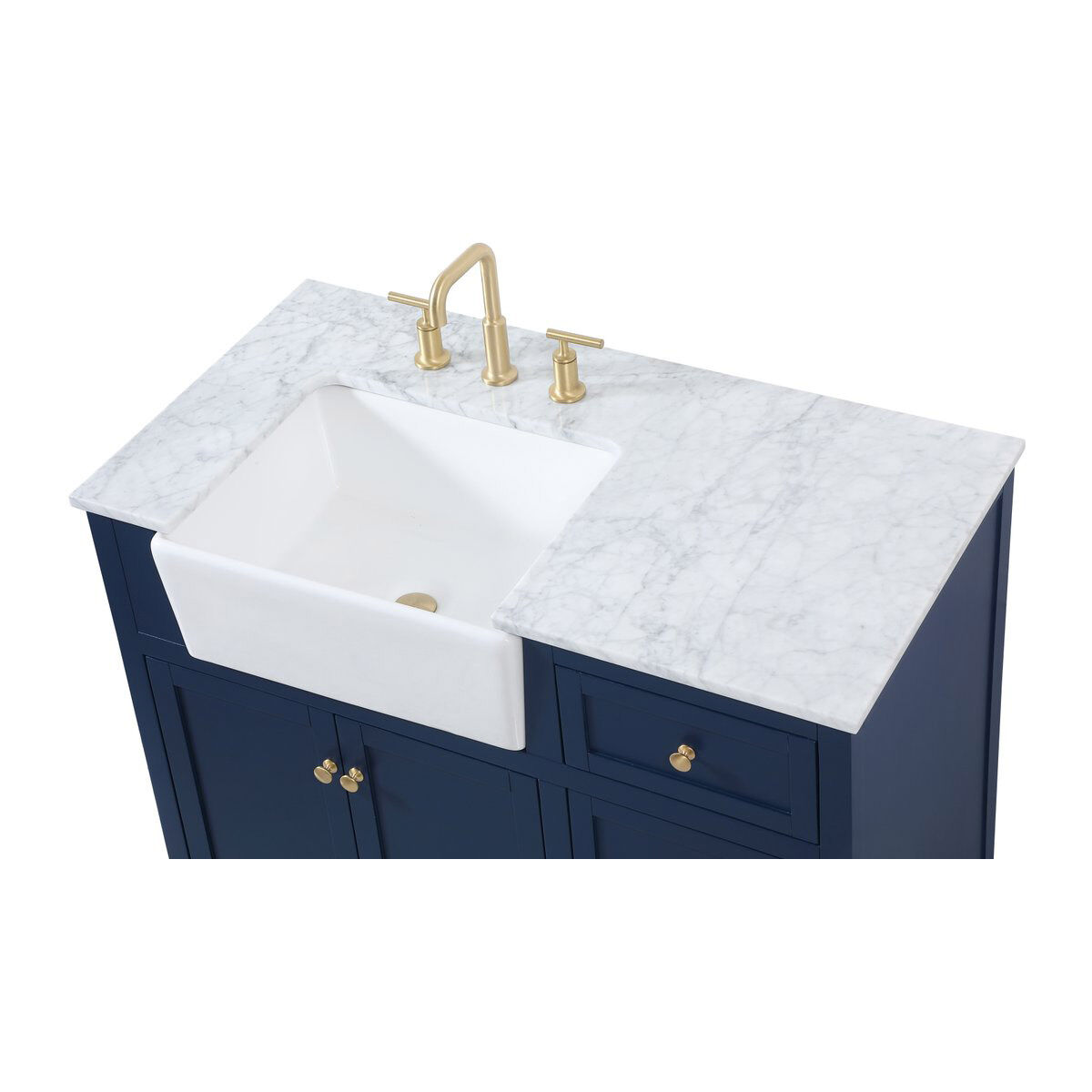 Franklin 42 X 22 X 35 inch Blue Bathroom Vanity Cabinet