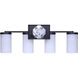 Britton 4 Light 28 inch Matte Black Vanity Fixture Wall Light