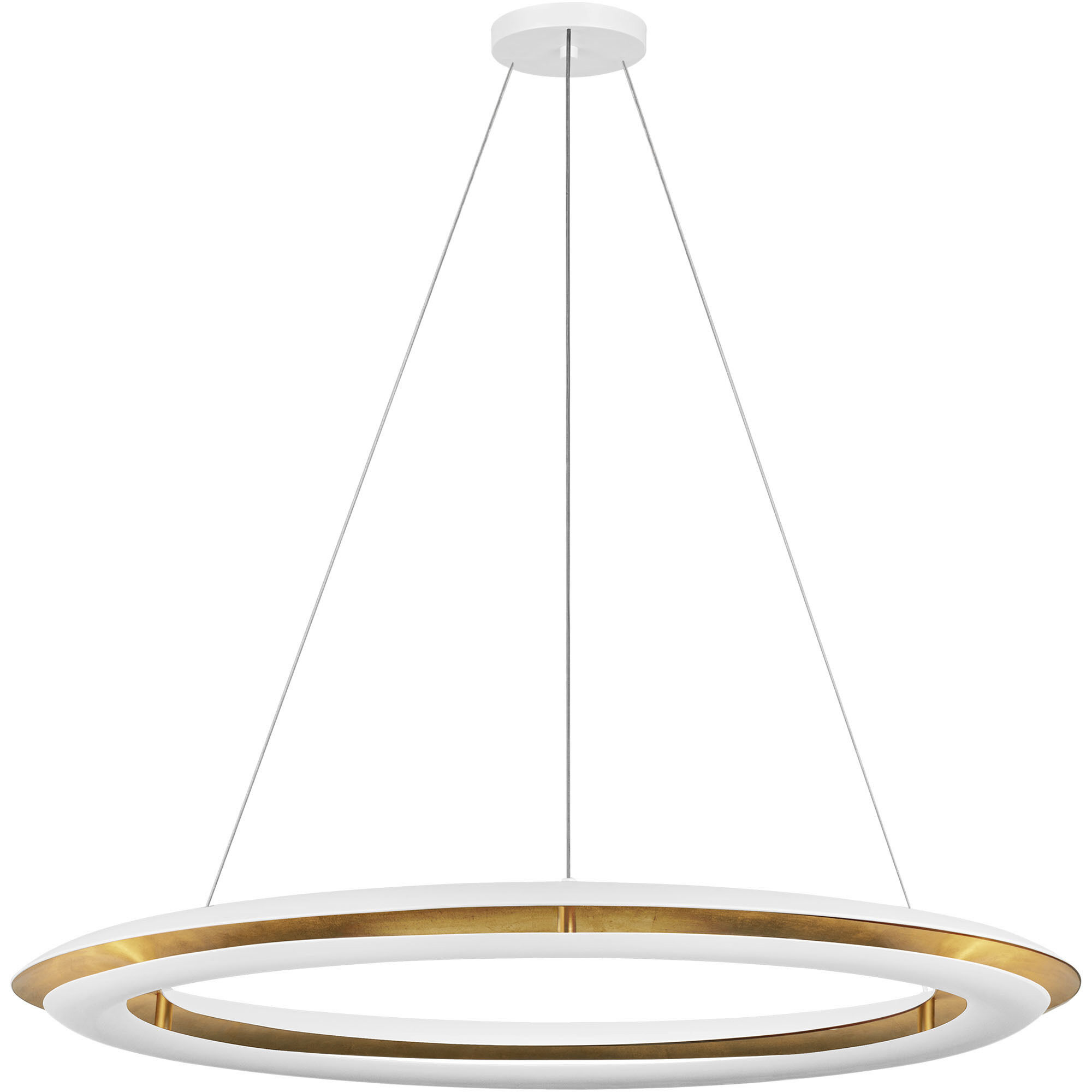 C&M by Chapman & Myers Cielo LED 36 inch Matte White Chandelier Ceiling Light