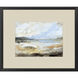 Smudged Coastline Blue and Beige and Black and Rust Framed Art