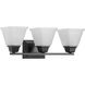 Clifton Heights 3 Light 23 inch Matte Black Bath Vanity Wall Light