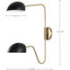 Trilby 1 Light 37 inch Matte Black/Burnished Brass Bathroom Vanity Lights Wall Light