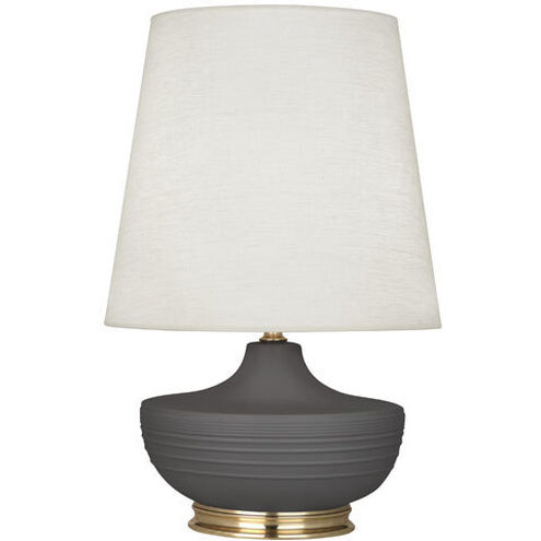 Michael Berman Nolan 27.5 inch 150.00 watt Matte Ash Table Lamp Portable Light in Modern Brass