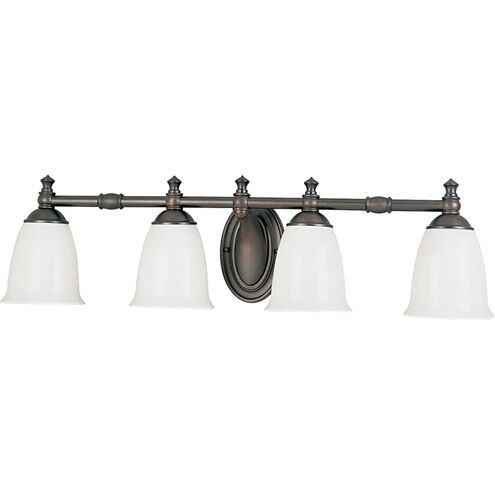 Victorian 4 Light 33 inch Venetian Bronze Bath Vanity Wall Light, Delta
