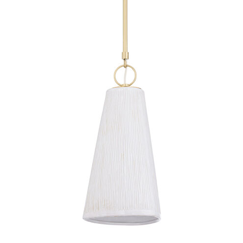 Dryden 1 Light 8 inch Aged Brass Pendant Ceiling Light
