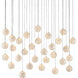 Finhorn 30 Light 54 inch Painted Silver/Pearl Multi-Drop Pendant Ceiling Light