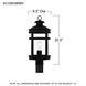 Scout 1 Light 20.5 inch Matte Black Outdoor Post Lantern, Large