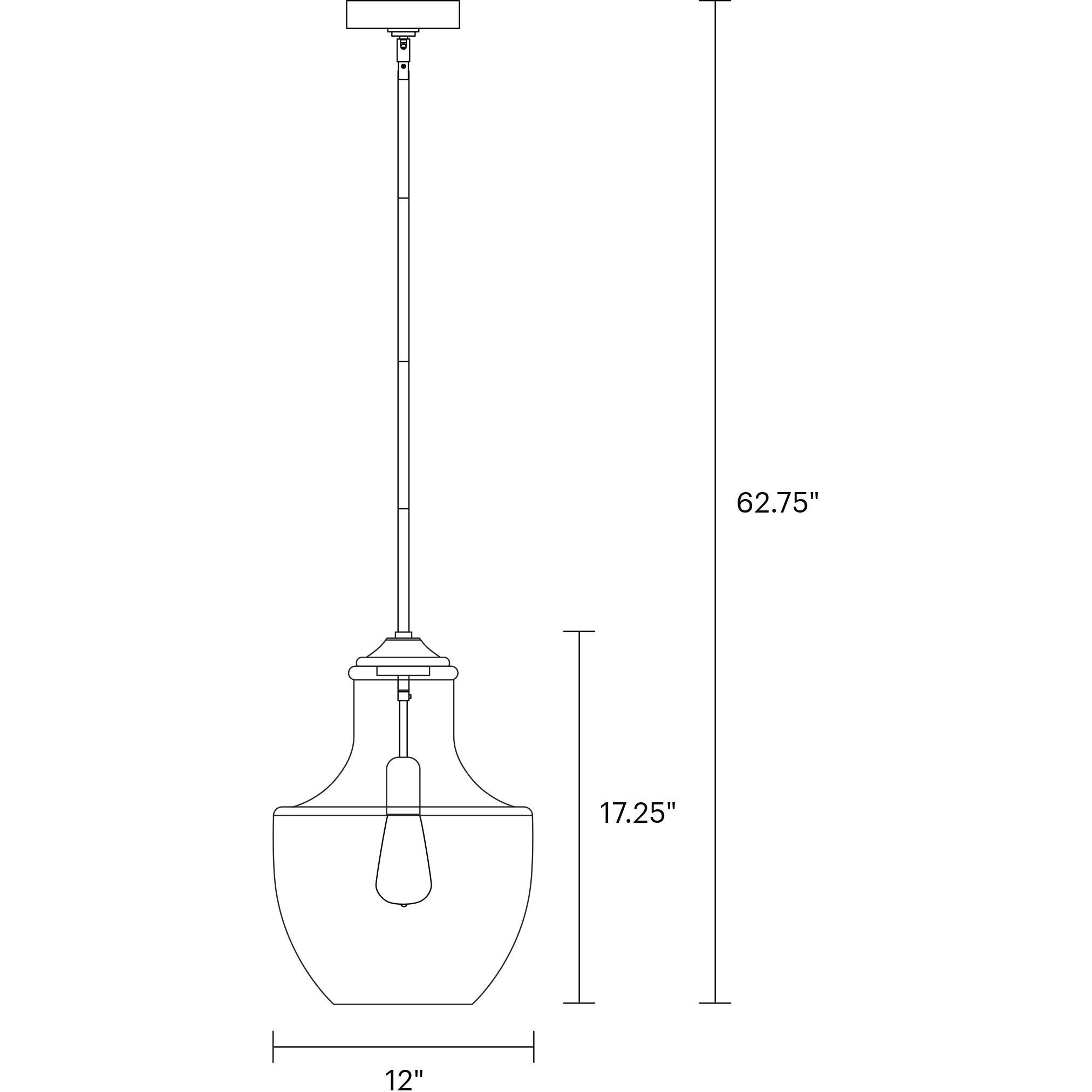 Baylor Pendant Ceiling Light in Oil Rubbed Bronze