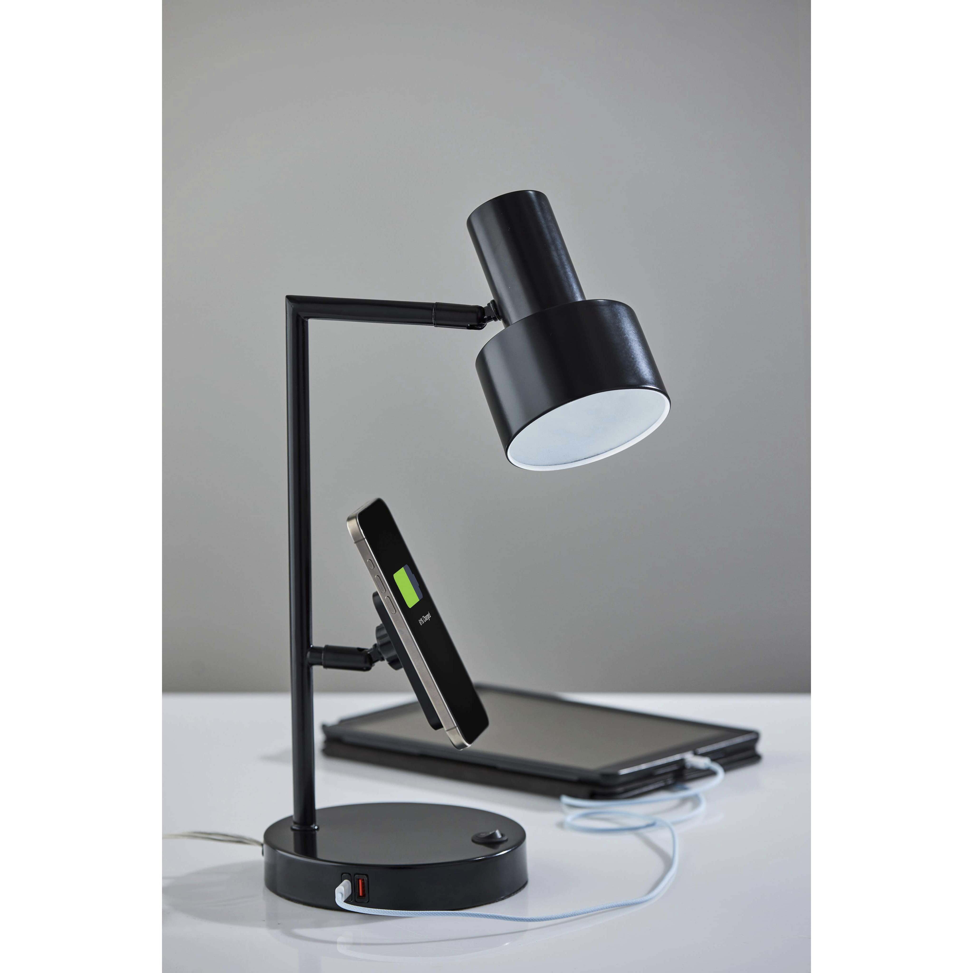 Rowe 19 inch 60.00 watt Black Supercharger Desk Lamp Portable Light
