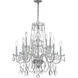 Traditional Crystal 10 Light 26 inch Polished Chrome Chandelier Ceiling Light in Clear Swarovski Strass
