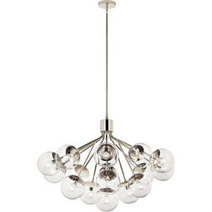 Silvarious 16 Light Polished Nickel Chandelier/Semi Flush Ceiling Light