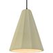 Radiance Collection - Fluted Pendant Ceiling Light in Dark Bronze, Black Cord, Replaceable Bulb, Vanilla Gloss, 9W x 13H, Form+Finish+Function