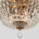 Roslyn 3 Light 10 inch Aged Brass Flush Ceiling Light