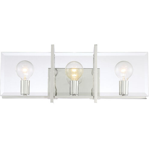 Ethan 3 Light 24 inch Polished Nickel Bath Light Wall Light