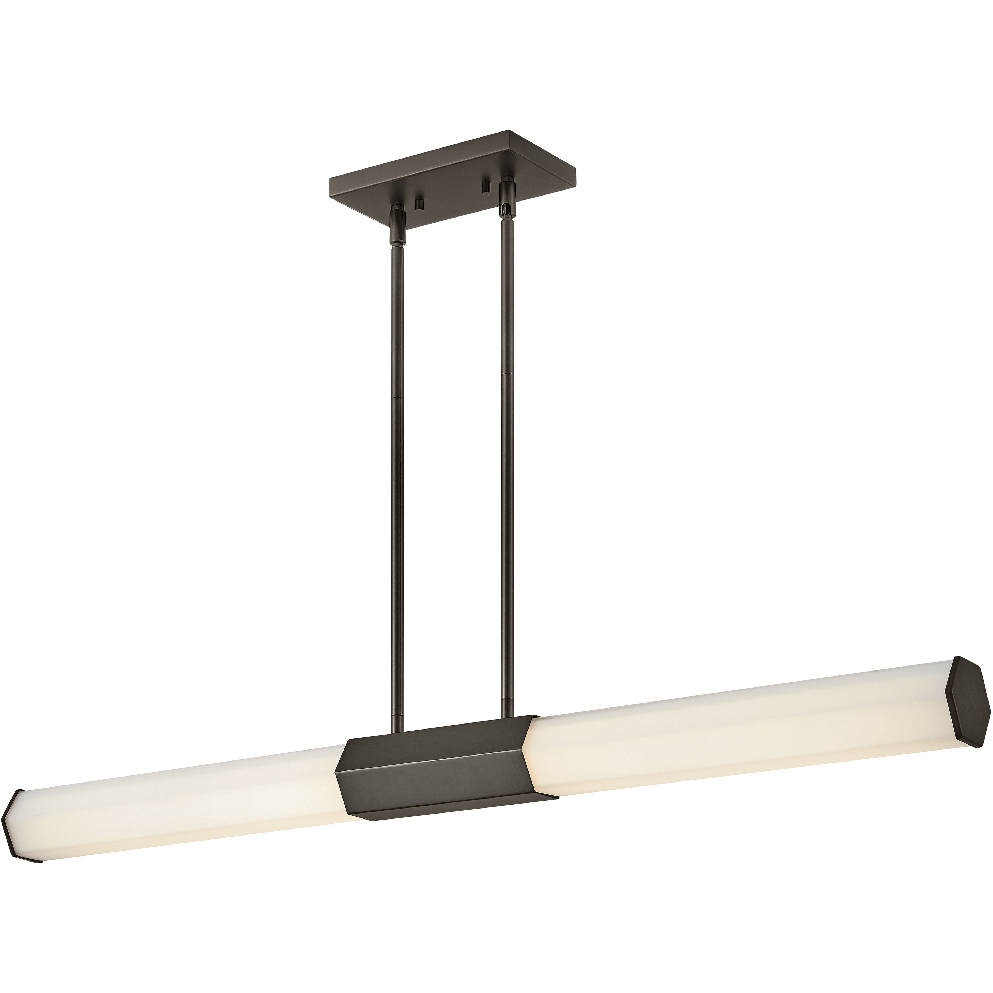 Facet LED 40 inch Black Oxide Indoor Linear Chandelier Ceiling Light