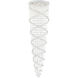 Double Spiral 9 Light 24 inch Chrome Flush Mount Ceiling Light