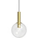 Bubbles 1 Light 10 inch Satin Brass Pendant Ceiling Light