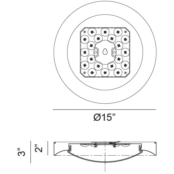 Essene LED 15 inch Black Flush Mount Ceiling Light