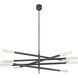Kelly Wearstler Rousseau LED 50 inch Bronze Articulating Chandelier Ceiling Light in Seeded Glass, Grande
