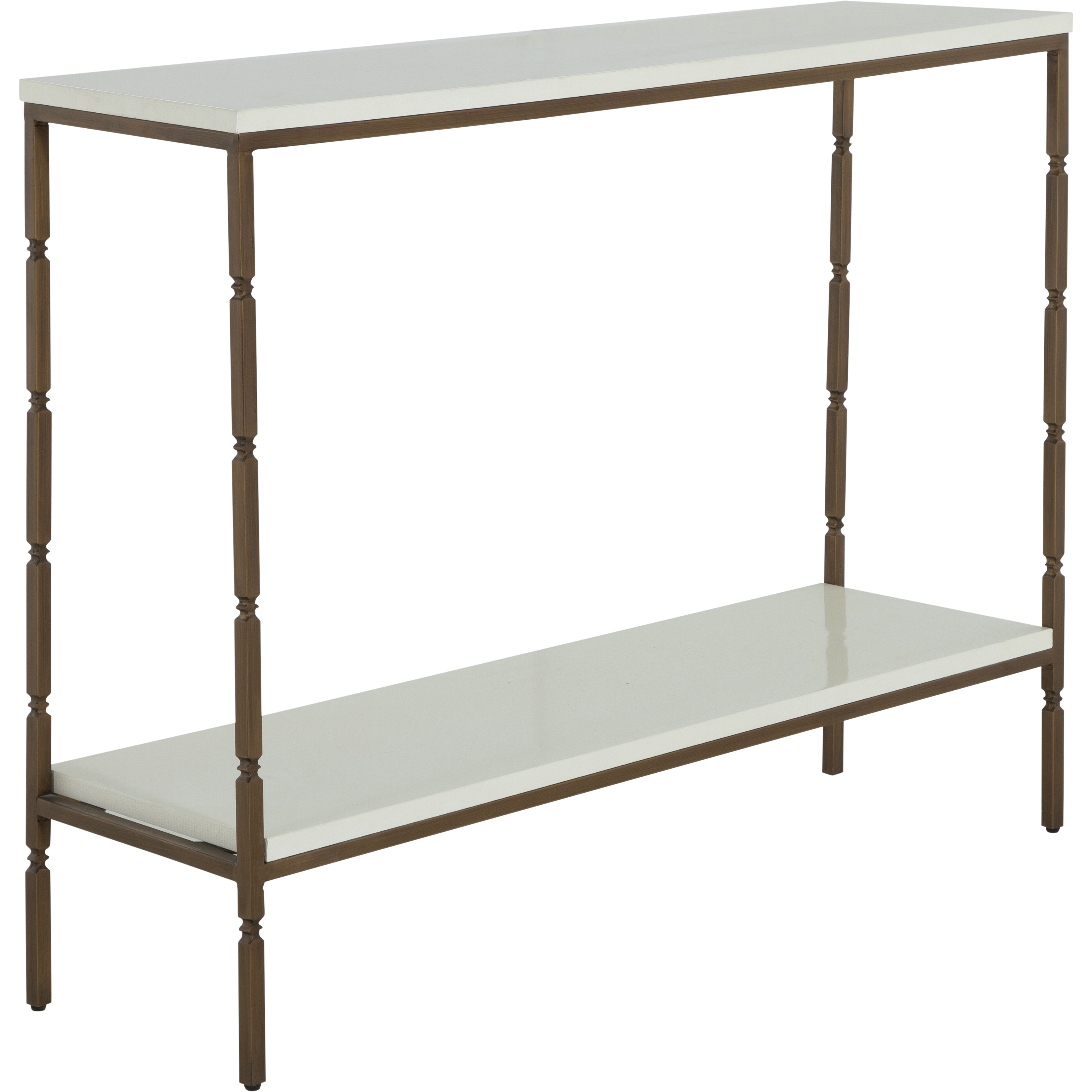 Bryson 40 X 12 inch Brushed Brass / White Seagrass Console Table