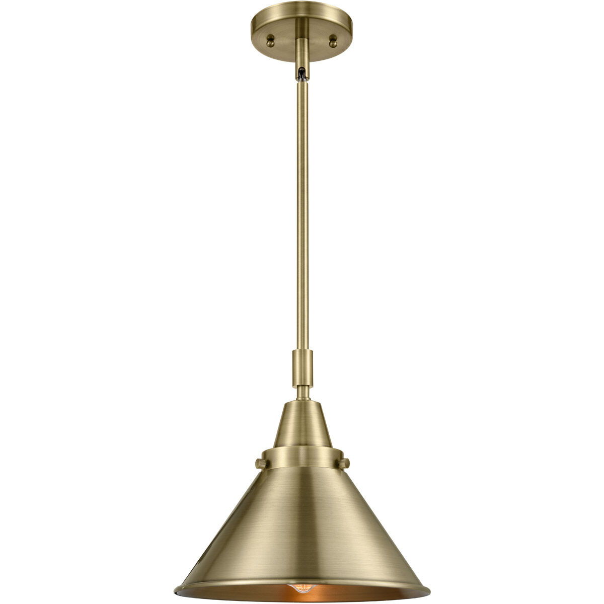 Franklin Restoration Briarcliff LED 10 inch Antique Brass Mini Pendant Ceiling Light