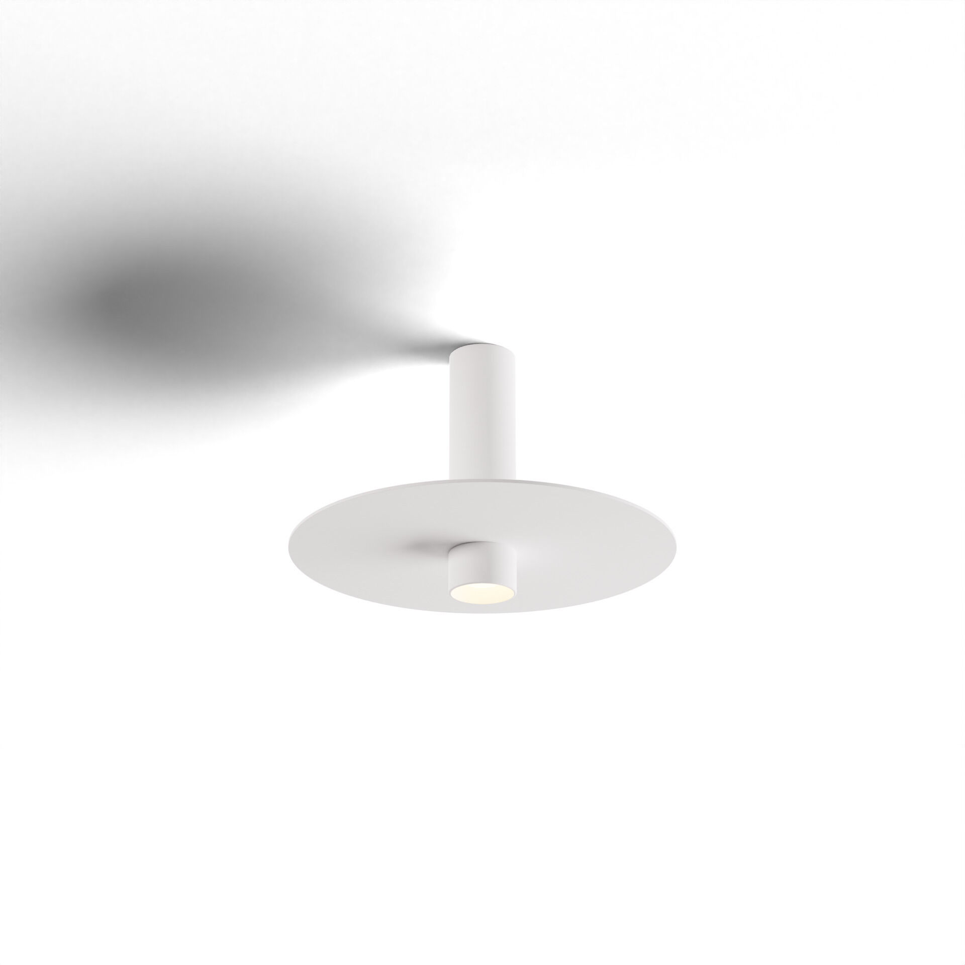 Combi LED 9 inch Matte White Pendant Ceiling Light in Matte White With Paintable, Suspension / Flush Mount 2-in-1