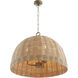 Artisan Series 3 Light 24 inch Artisan's Brass Pendant Ceiling Light