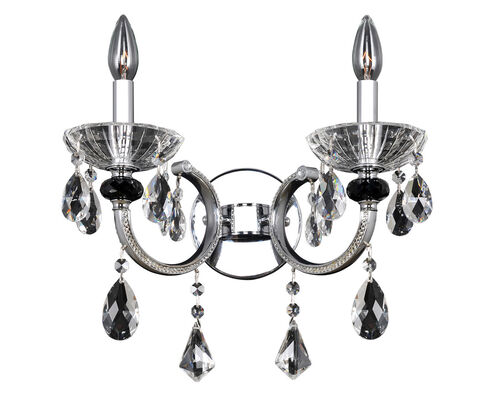 Steffani 2 Light 14 inch Chrome Wall Bracket Wall Light in Firenze Clear