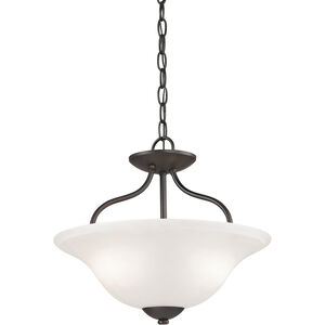Conway 2 Light 15 inch Oil Rubbed Bronze Semi Flush Mount Ceiling Light, Convertible