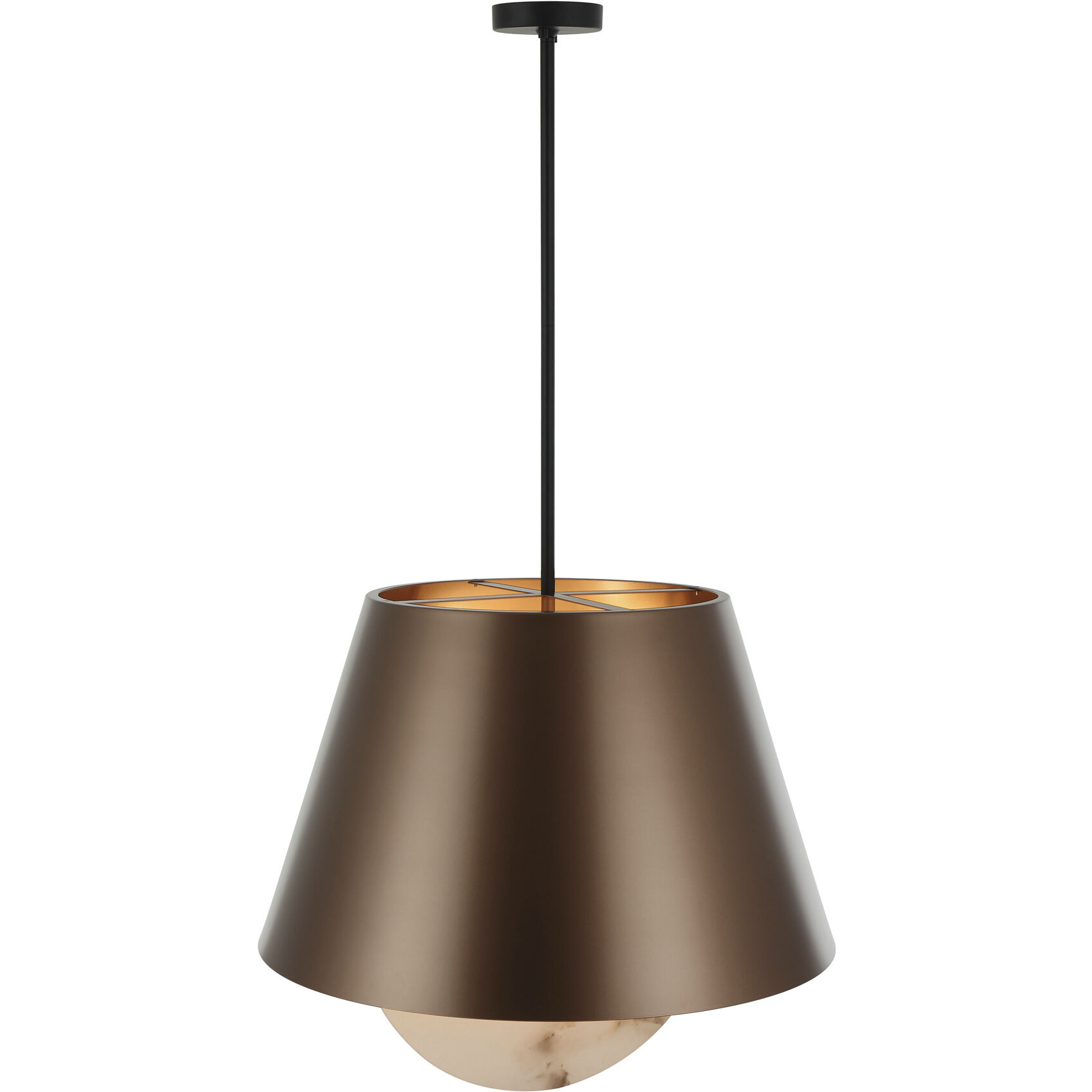 Rock On 6 Light 26 inch Brontourage and Matte Black Pendant Ceiling Light
