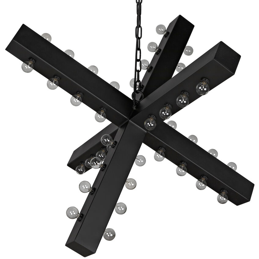 Cruzar 48 Light 52.5 inch Matte Black Chandelier Ceiling Light