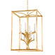 Bergamo 8 Light 21 inch Vintage Gold Leaf Indoor Lantern Ceiling Light