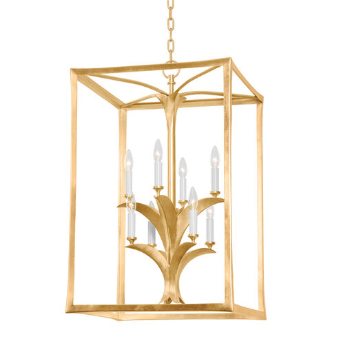 Bergamo 8 Light 21 inch Vintage Gold Leaf Indoor Lantern Ceiling Light