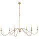 Rohan 6 Light 60 inch Brass Chandelier Ceiling Light