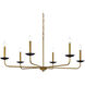 Cohen 6 Light 42 inch Black and Brass Pendant Ceiling Light