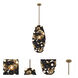 Damask 20 Light 16 inch Black and Vintage Brass Large Foyer Ceiling Light, Large