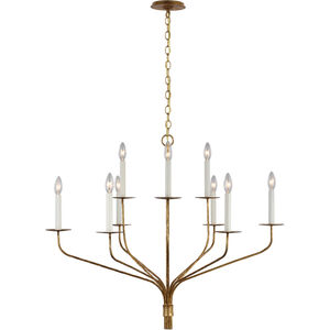 Ian K. Fowler Belfair LED 36.25 inch Gilded Iron Two-Tier Chandelier Ceiling Light, Large