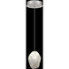 Natural Inspirations 1 Light 5.5 inch Silver Pendant Ceiling Light in Clear Quartz Studio Glass 3