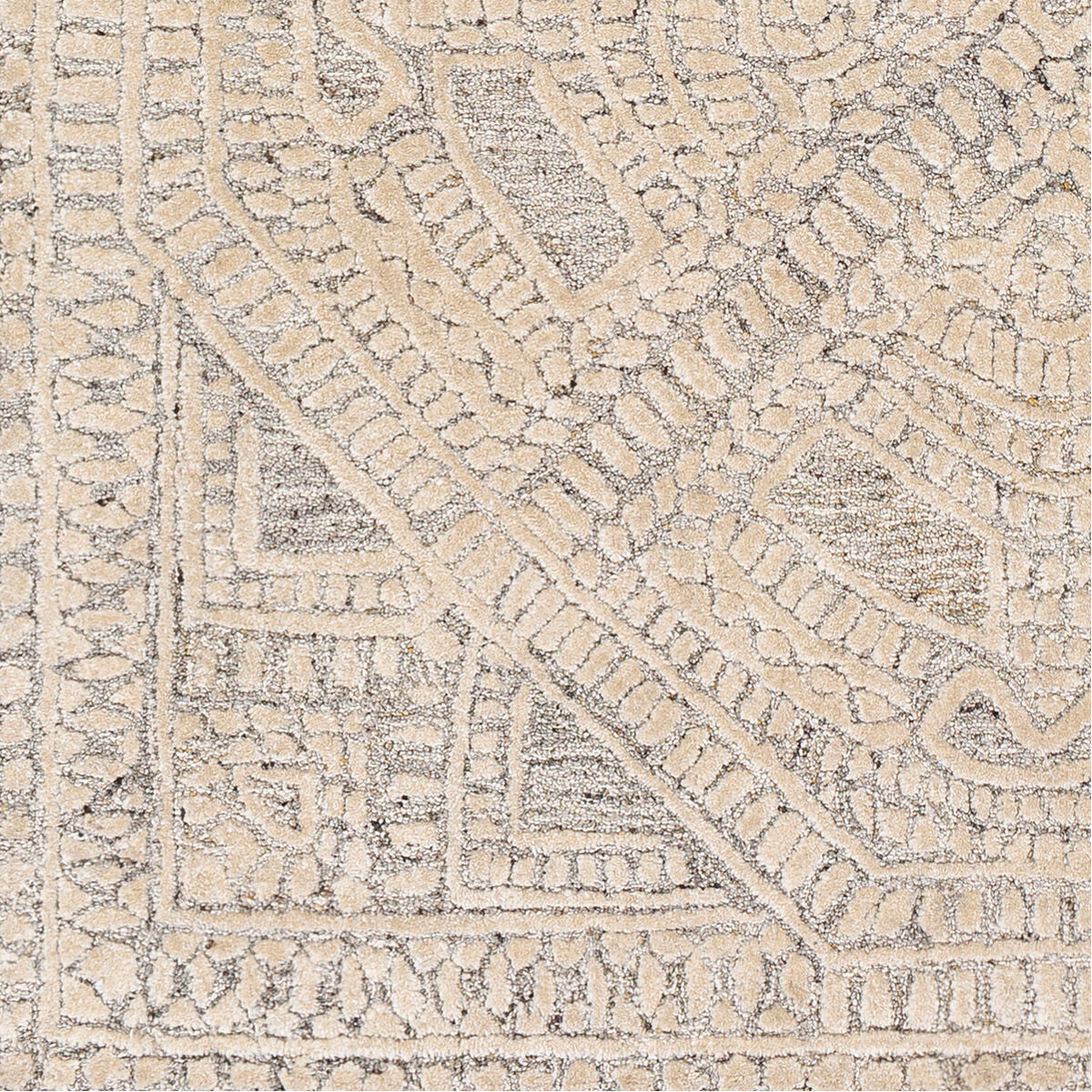 Montclair 144 X 108 inch Light Gray/Khaki/White/Dark Brown Rugs, Rectangle