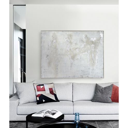 Devonshire Silver/White Canvas Art