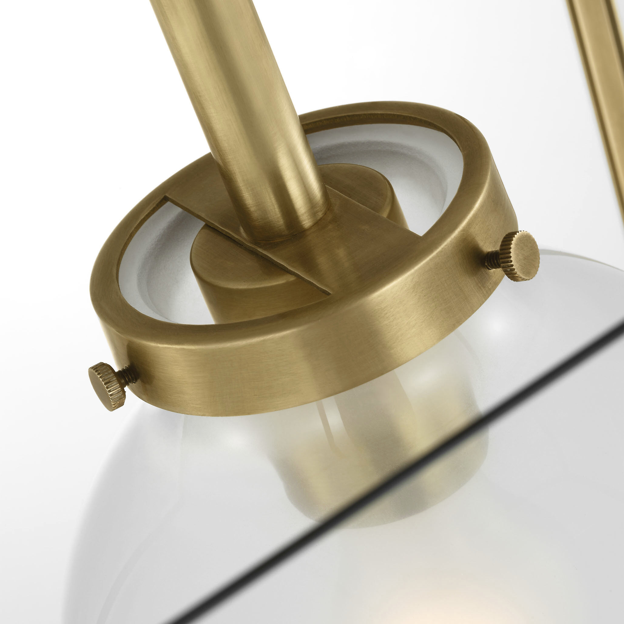 Ray Booth Illume LED 18 inch Antique Brass Lantern Pendant Ceiling Light in Clear Glass