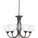 Tahoe 5 Light 24 inch Painted Bronze Chandelier Ceiling Light