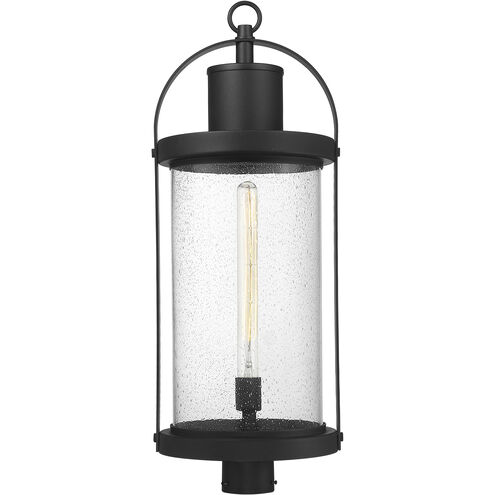Roundhouse 1 Light 31.25 inch Black Outdoor Post Mount Fixture