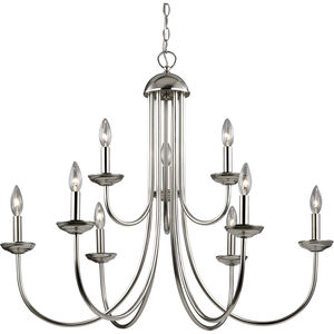Montgomery 9 Light 34 inch Brushed Nickel Chandelier Ceiling Light