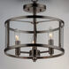 Sentinel 3 Light 13 inch Satin Nickel Semi-Flush Mount Ceiling Light